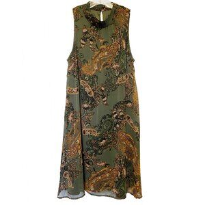 Tommy Hilfiger sleeveless, a-line, paisley dress size 6 NWT